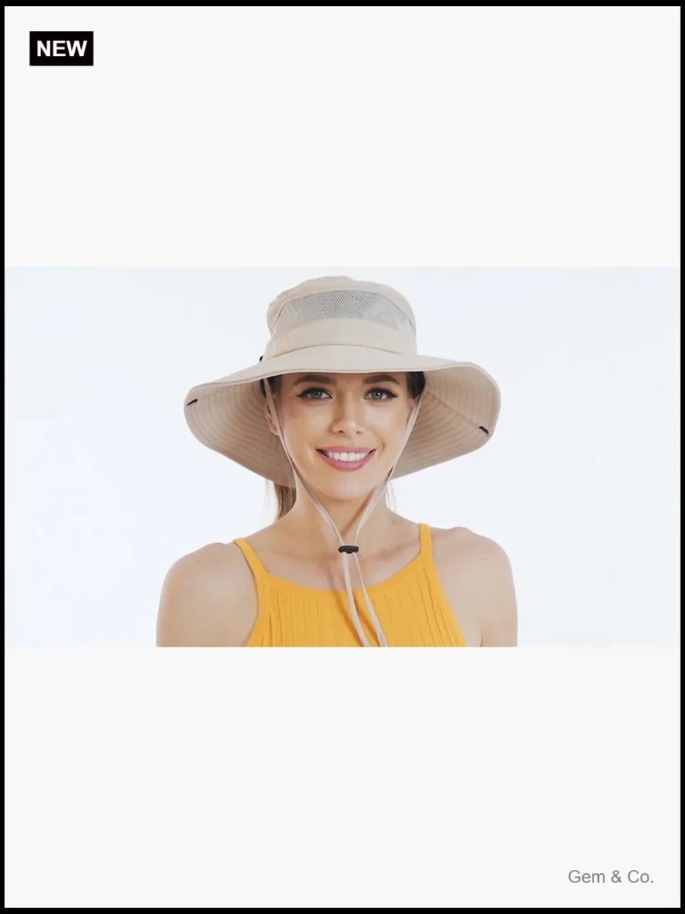 Bucket Hat with Ponytail Hole UPF 50+ Waterproof Fishing Safari Hiking Hat